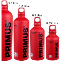 Primus 350ml, 600ml, 1 Litre and 1.5 Litre Fuel Bottle in Matt RED (expedition camping stove liquid fuel) ALL SIZES!